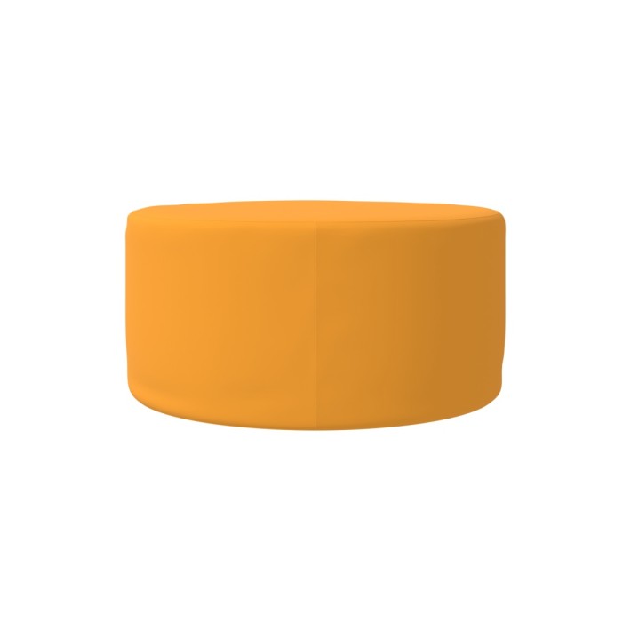 Pouf Morbido CILINDRO in Similpelle e Imbottitura Ignifuga CL1 - Diametro 60 cm, H 30 cm - Densità 27kg/mc - Sfoderabile con 