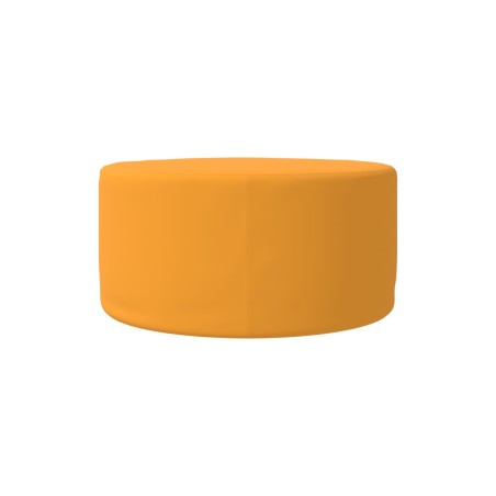 Pouf Morbido CILINDRO in Similpelle e Imbottitura Ignifuga CL1 - Diametro 60 cm, H 30 cm - Densità 27kg/mc - Sfoderabile con 