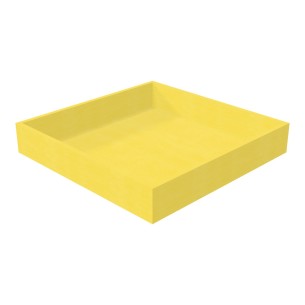 Pouf Morbido PISCINA QUADRATA PICCOLA Ignifuga CL1 - Dimensioni 180 x 180 x 5 cm H 30 cm - Colore Giallo
