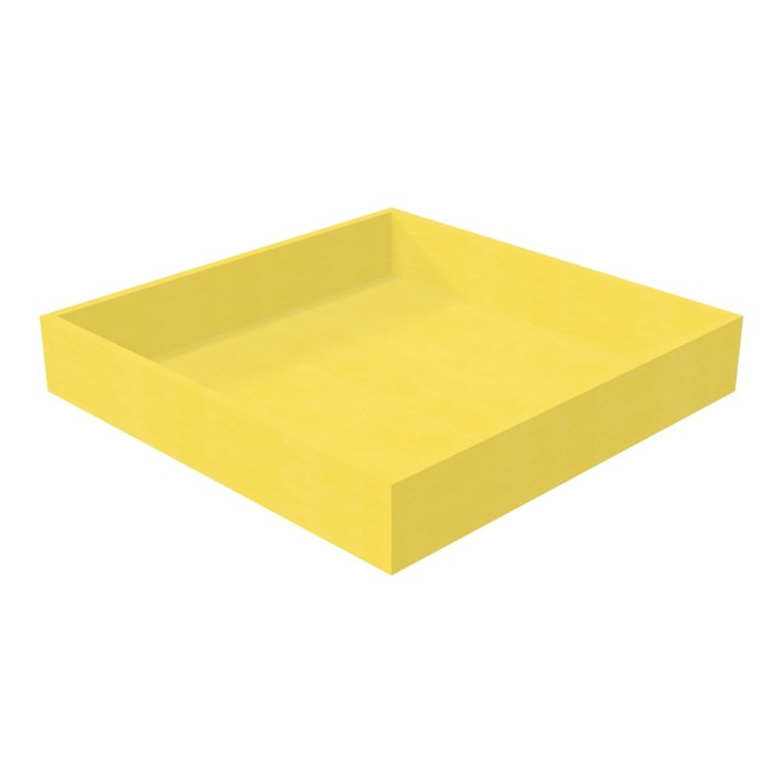 Pouf Morbido PISCINA QUADRATA PICCOLA Ignifuga CL1 - Dimensioni 180 x 180 x 5 cm H 30 cm - Colore Giallo