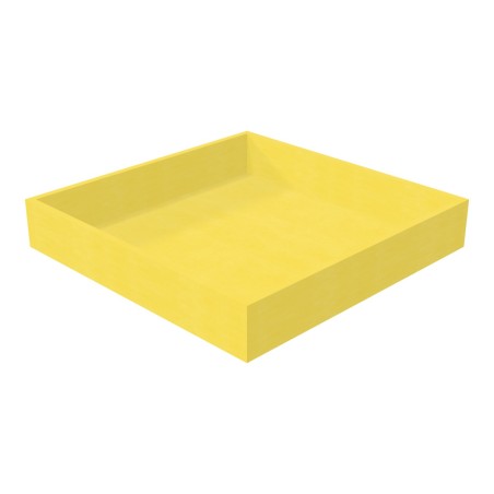 Pouf Morbido PISCINA QUADRATA PICCOLA Ignifuga CL1 - Dimensioni 180 x 180 x 5 cm H 30 cm - Colore Giallo