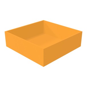 Pouf Morbido PISCINA QUADRATA GRANDE Ignifuga CL1 - Dimensioni 200 x 200 x 5 cm H 60 cm - Colore Arancione