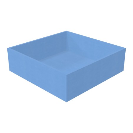 Pouf Morbido PISCINA QUADRATA GRANDE Ignifuga CL1 - Dimensioni 200 x 200 x 5 cm H 60 cm - Colore Azzurro