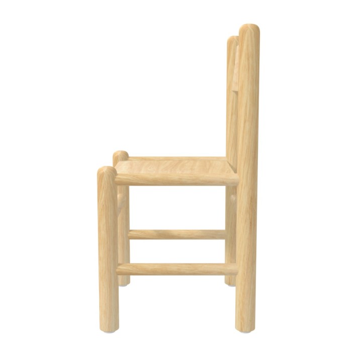Sedia Bebe Finitura Legno - Altezza Seduta 26 Cm - Colore Scocca e Gambe Legno