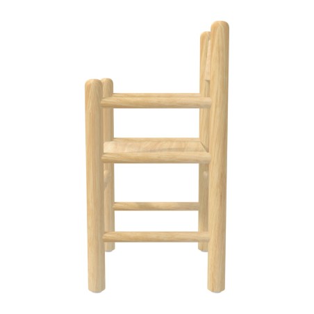 Sedia Bebe Finitura Legno con Braccioli - Altezza Seduta 26 Cm - Colore Scocca e Gambe Legno