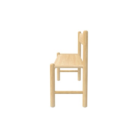 Panca Bebe con Schienale in Legno - Altezza Seduta 31 cm - Lunghezza 125 cm - Colore Seduta e Schienale Faggio