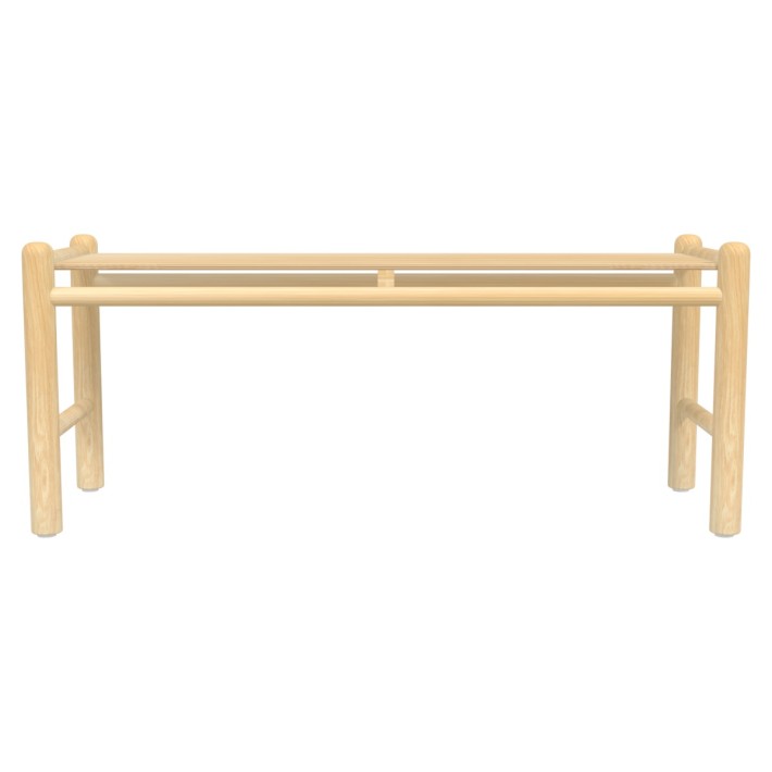Panca Bebe senza Schienale in Legno - Altezza Seduta 31 cm - Colore Seduta Faggio
