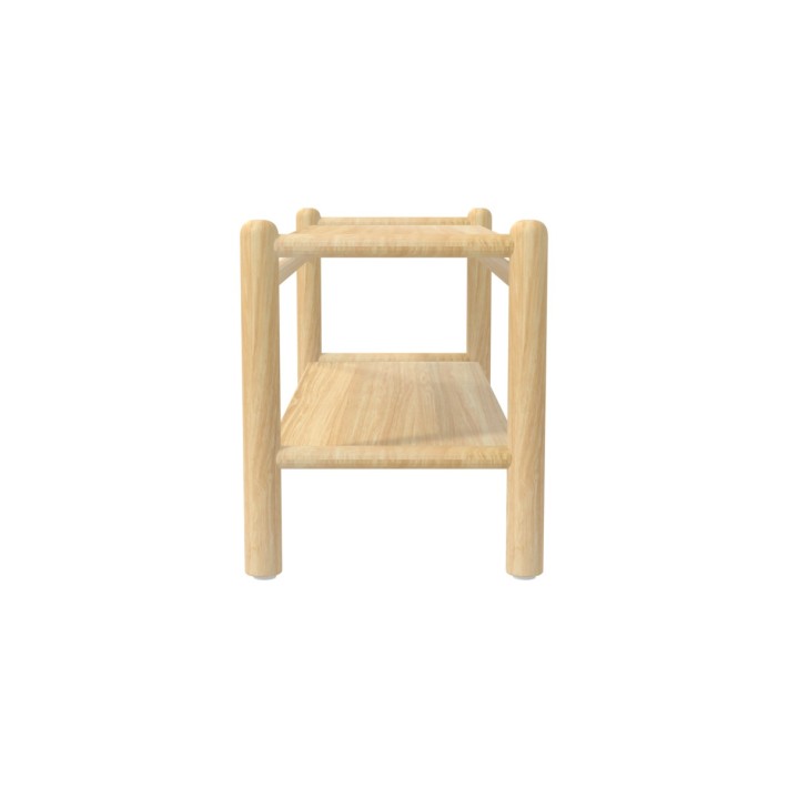 Panca Bebe senza Schienale in Legno con Porta scarpe - Altezza Seduta 31 cm - Colore Seduta Faggio