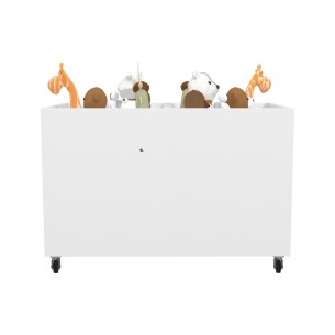 Contenitore Doppio su Ruote - in Truciolare con Superficie Ignifuga B-s1.d0 - Colore Bianco 2
