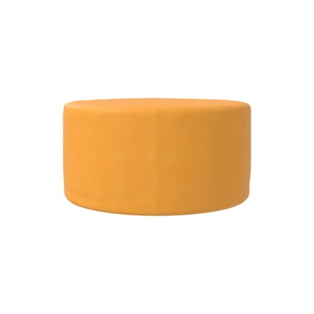Pouf Morbido SEDUTA TONDA in Similpelle e Imbottitura Ignifuga CL1 - Diametro 48 cm, H 25 cm  - Densità 27 kg/mc - Sfoderabile 