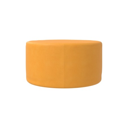 Pouf Morbido SEDUTA TONDA in Similpelle e Imbottitura Ignifuga CL1 - Diametro 60 cm, H 32 cm  - Densità 27 kg/mc - Sfoderabile 