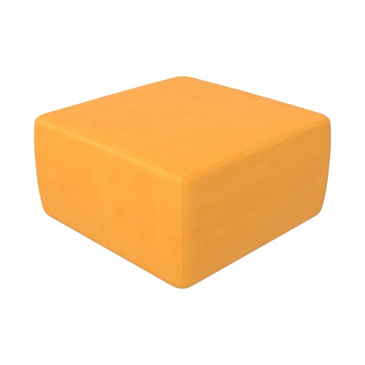 Pouf Morbido SEDUTA QUADRO in Similpelle e Imbottitura Ignifuga CL1 - Dimensioni Lato 48 cm, H 25 cm - Densità 40 kg/mc - 