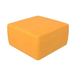 Pouf Morbido SEDUTA QUADRO in Similpelle e Imbottitura Ignifuga CL1 - Dimensioni Lato 60 cm, H 32 cm - Densità 27 kg/mc - 
