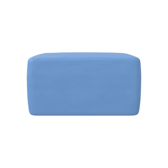 Pouf morbido SEDUTA QUADRO, similpelle e imbottitura ignifuga CL1, lato 60cm, H32cm, densità 40kg/mc, sfoderabile con zip 