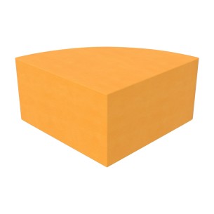 Pouf Morbido SEDUTA SPICCHIO in Similpelle e Imbottitura Ignifuga CL1 - Dimensioni Lato 48 cm, H 25 cm - Densità 27 kg/mc - 