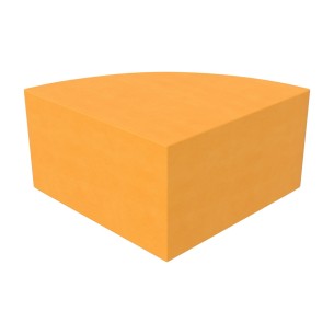 Pouf Morbido SEDUTA SPICCHIO in Similpelle e Imbottitura Ignifuga CL1 - Dimensioni Lato 60 cm, H 32 cm  - Densità 40 kg/mc - 