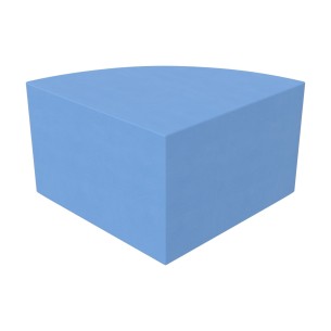 Pouf morbido SEDUTA SPICCHIO, similpelle e imbottitura ignifuga CL1, lato 65cm, H40cm, densità 27kg/mc, sfoderabile con zip 
