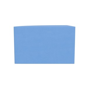Pouf morbido SEDUTA SPICCHIO, similpelle e imbottitura ignifuga CL1, lato 65cm, H40cm, densità 27kg/mc, sfoderabile con zip  2