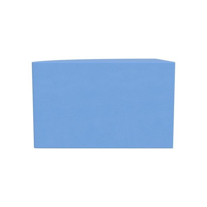 Pouf morbido SEDUTA SPICCHIO, similpelle e imbottitura ignifuga CL1, lato 65cm, H40cm, densità 27kg/mc, sfoderabile con zip 