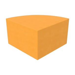 Pouf morbido SEDUTA SPICCHIO, similpelle e imbottitura ignifuga CL1, lato 65cm, H40cm, densità 40kg/mc, sfoderabile con zip 