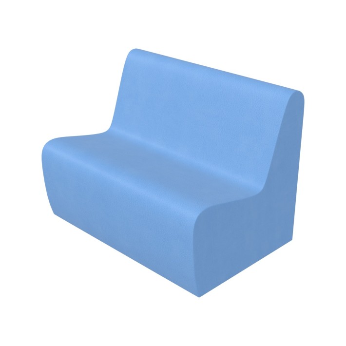 Pouf Morbido SEDUTA DIVANO 3 POSTI in Similpelle e Imbottitura Ignifuga CL1 - Dimensioni 100x70xH 40 cm - Densità 40 kg/mc - 