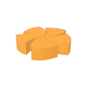 Pouf Morbido SEDUTA GIRANDOLA in Similpelle e Imbottitura Ignifuga CL1 - Diametro 120 cm, H 30 cm - Densità 40 kg/mc - 