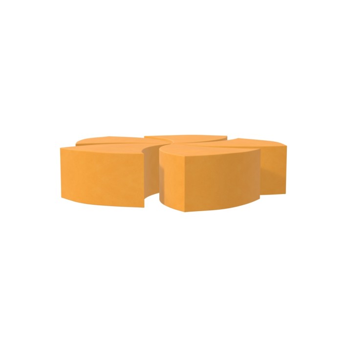 Pouf Morbido SEDUTA GIRANDOLA in Similpelle e Imbottitura Ignifuga CL1 - Diametro 120 cm, H 30 cm - Densità 40 kg/mc - 