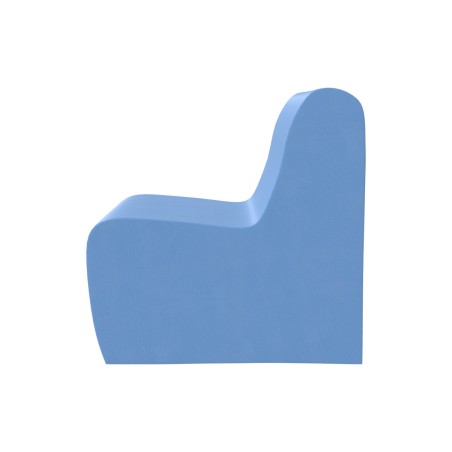 Pouf morbido SEDUTA POLTRONA , similpelle e imbottitura ignifuga CL1, base 50x60cm, H32cm, densità 27kg/mc, sfoderabile con zip 