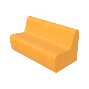 Pouf Morbido SEDUTA DIVANO 3 POSTI in Similpelle e Imbottitura Ignifuga CL1 - Dimensioni Base 120 x 60 x H 32 cm - Densità 
