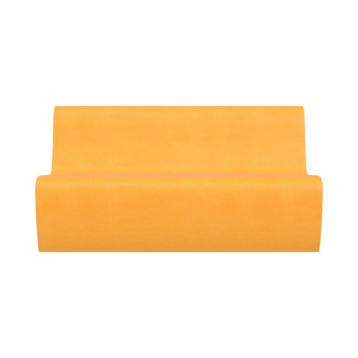 Pouf Morbido SEDUTA DIVANO 3 POSTI in Similpelle e Imbottitura Ignifuga CL1 - Dimensioni Base 120 x 60 x H 32 cm - Densità 