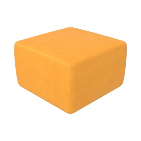Pouf Morbido SEDUTA QUADRO in Similpelle e Imbottitura Ignifuga CL1 - Dimensioni Lato 65 cm, H 40 cm - Densità 27 kg/mc - 