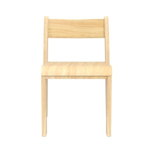 Sedia Bebe Cube Finitura Legno Impilabile - Altezza Seduta 31 cm - Colore Scocca e Gambe Legno 2