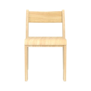 Sedia Bebe Cube Finitura Legno Impilabile - Altezza Seduta 38 cm - Colore Scocca e Gambe Legno 2