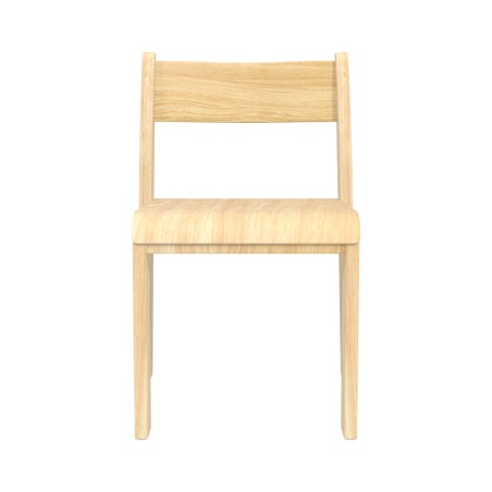 Sedia Bebe Cube Finitura Legno Impilabile - Altezza Seduta 46 cm - Colore Scocca e Gambe Legno