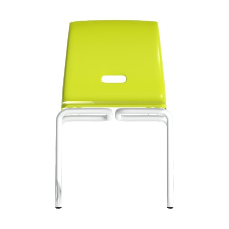 Sedia Salice con 4 Gambe - Altezza Seduta 37,5 cm - Colore Scocca Verde Chiaro   - Colore Struttura Grigio
