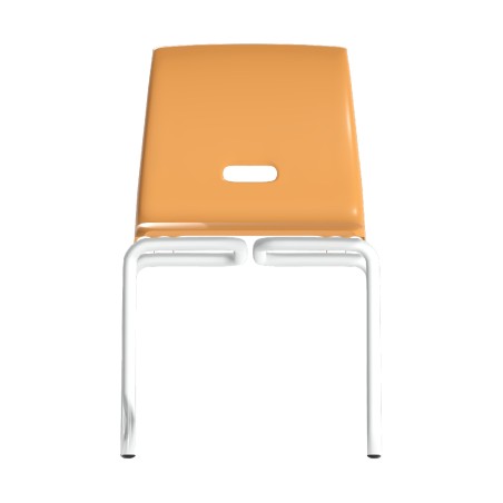 Sedia Salice con 4 Gambe - Altezza Seduta 42,5 cm - Colore Scocca Arancione - Colore Struttura Grigio