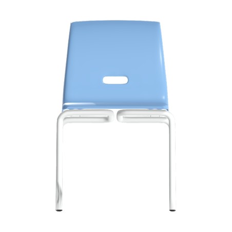 Sedia Salice con 4 Gambe - Altezza Seduta 42,5 cm - Colore Scocca Azzurro - Colore Struttura Grigio