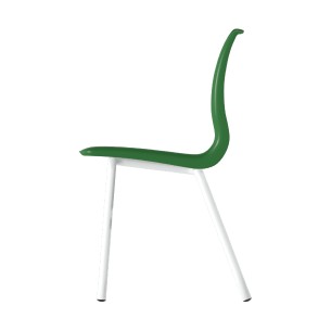 Sedia Salice con 4 Gambe - Altezza Seduta 42,5 cm - Colore Scocca Verde - Colore Struttura Grigio 2