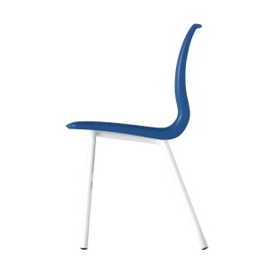 Sedia Salice con 4 Gambe - Altezza Seduta 46,5 cm - Colore Scocca Blu - Colore Struttura Grigio 2