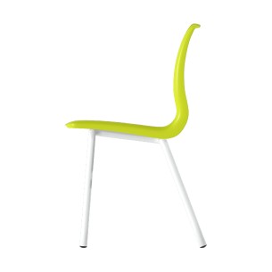 Sedia Salice con 4 Gambe - Altezza Seduta 46,5 cm - Colore Scocca Verde Chiaro - Colore Struttura Grigio 2