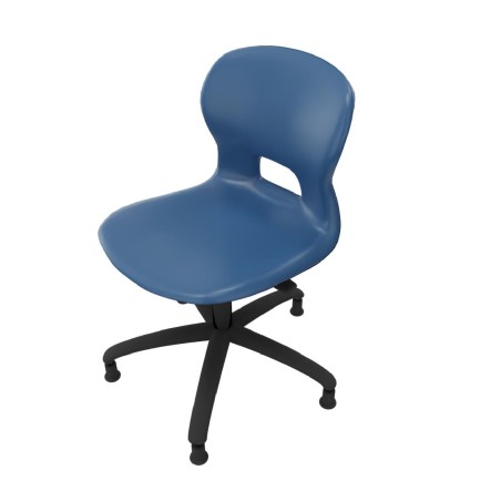 Sedia Gelso con 5 Piedini - Altezza Regolabile M5/M6 - Colore Scocca Blu - Colore Struttura Nera