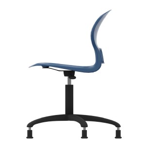 Sedia Gelso con 5 Piedini - Altezza Regolabile M5/M6 - Colore Scocca Blu - Colore Struttura Nera 2