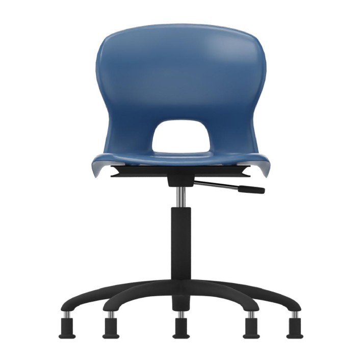 Sedia Gelso con 5 Piedini - Altezza Regolabile M5/M6 - Colore Scocca Blu - Colore Struttura Nera