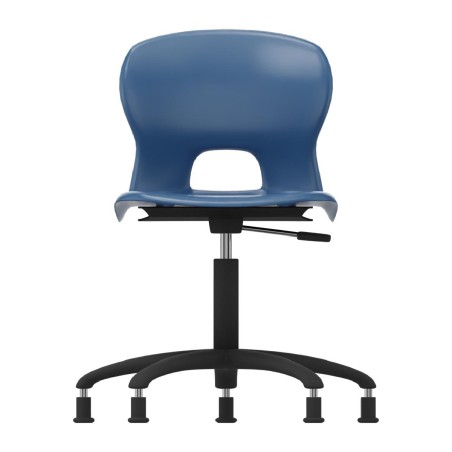 Sedia Gelso con 5 Piedini - Altezza Regolabile M5/M6 - Colore Scocca Blu - Colore Struttura Nera