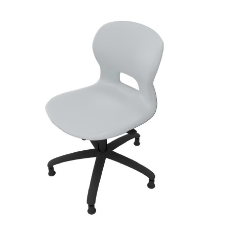 Sedia Gelso con 5 Piedini - Altezza Regolabile M5/M6 - Colore Scocca Grigio Chiaro - Colore Struttura Nera