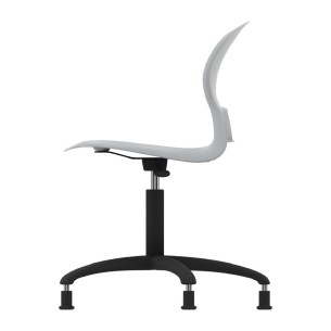 Sedia Gelso con 5 Piedini - Altezza Regolabile M5/M6 - Colore Scocca Grigio Chiaro - Colore Struttura Nera 2