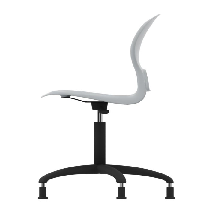 Sedia Gelso con 5 Piedini - Altezza Regolabile M5/M6 - Colore Scocca Grigio Chiaro - Colore Struttura Nera