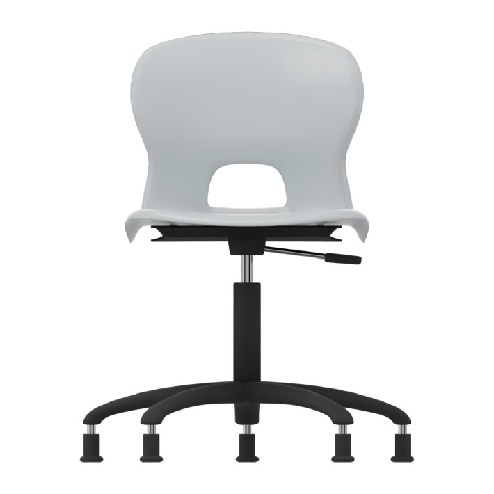 Sedia Gelso con 5 Piedini - Altezza Regolabile M5/M6 - Colore Scocca Grigio Chiaro - Colore Struttura Nera