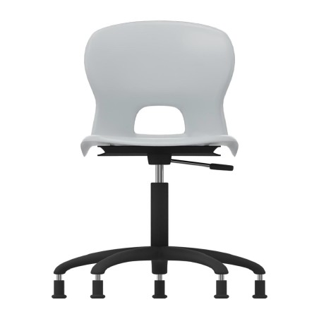 Sedia Gelso con 5 Piedini - Altezza Regolabile M5/M6 - Colore Scocca Grigio Chiaro - Colore Struttura Nera