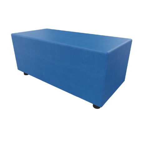 Pouf Parallelepipedo Flora - Dimensioni 96 x 48 cm - Altezza M6 - Colore Blu